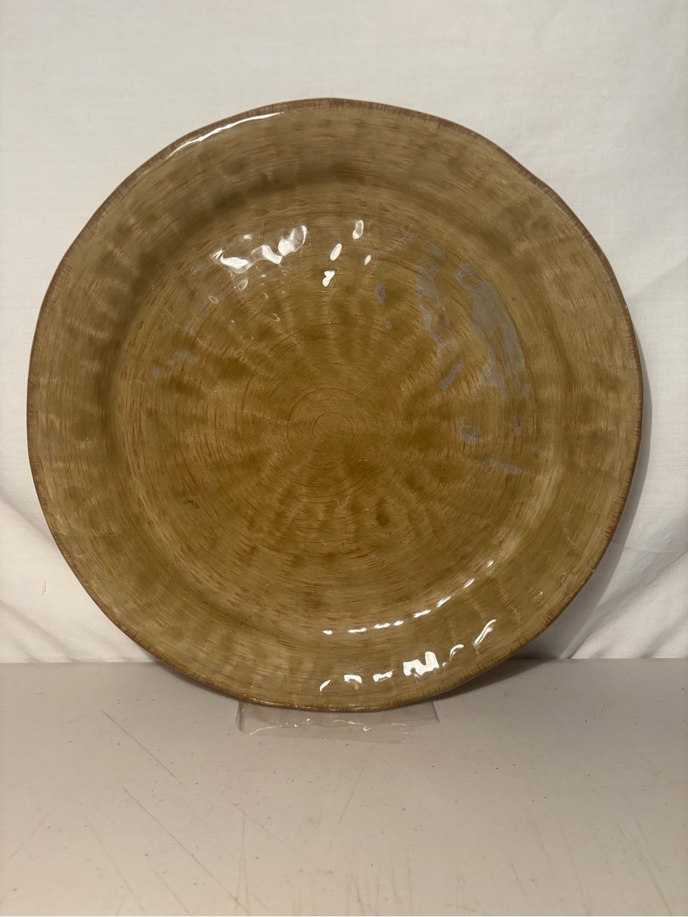 Tabletops gallery Gisella Glazed Brown Ceramic Dinner Plate - Home Dining